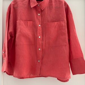 Magaschoni Coral Linen Shirt
